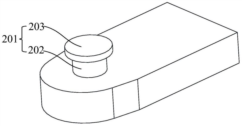 Locking device, electric connecting device, battery end connecting device, electric vehicle and battery pack assembly