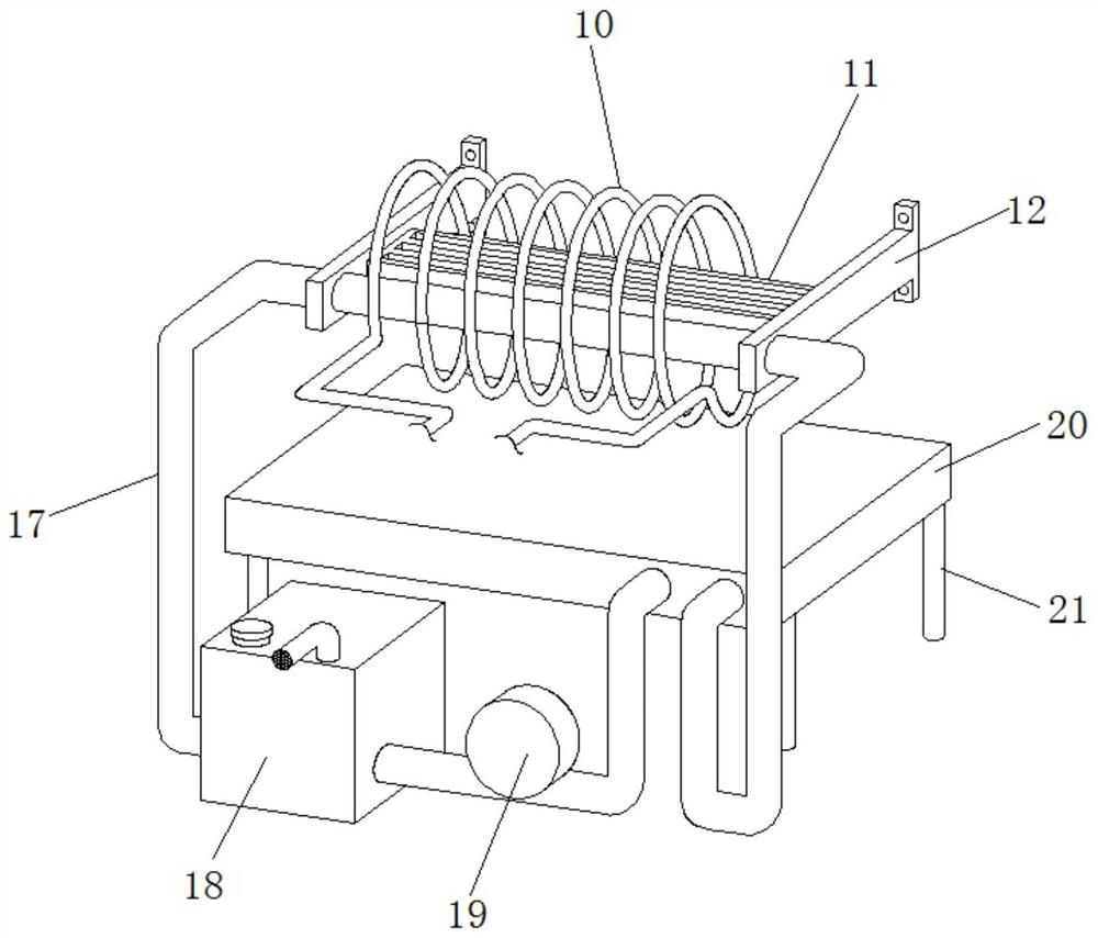 Straw drying device utilizing induction heating and provided with double heating structures