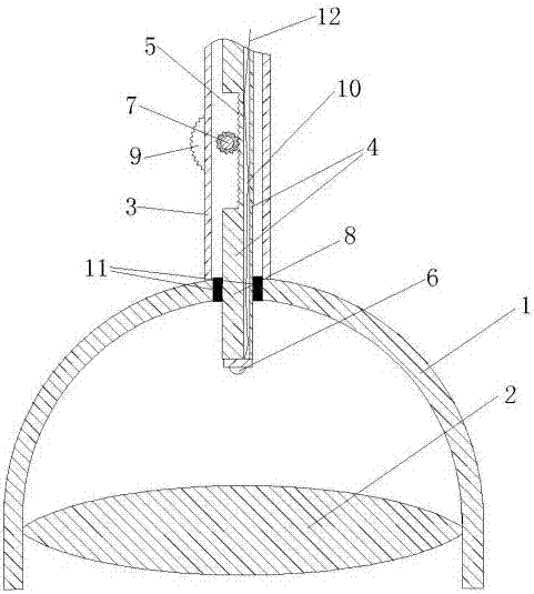 Panel lamp of large-power LED combined with convex lens