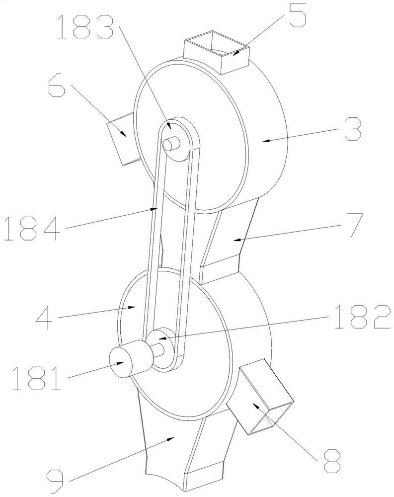 A sorting and screening device for rice processing