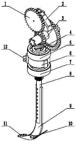 A vibrating subsoiling mechanism