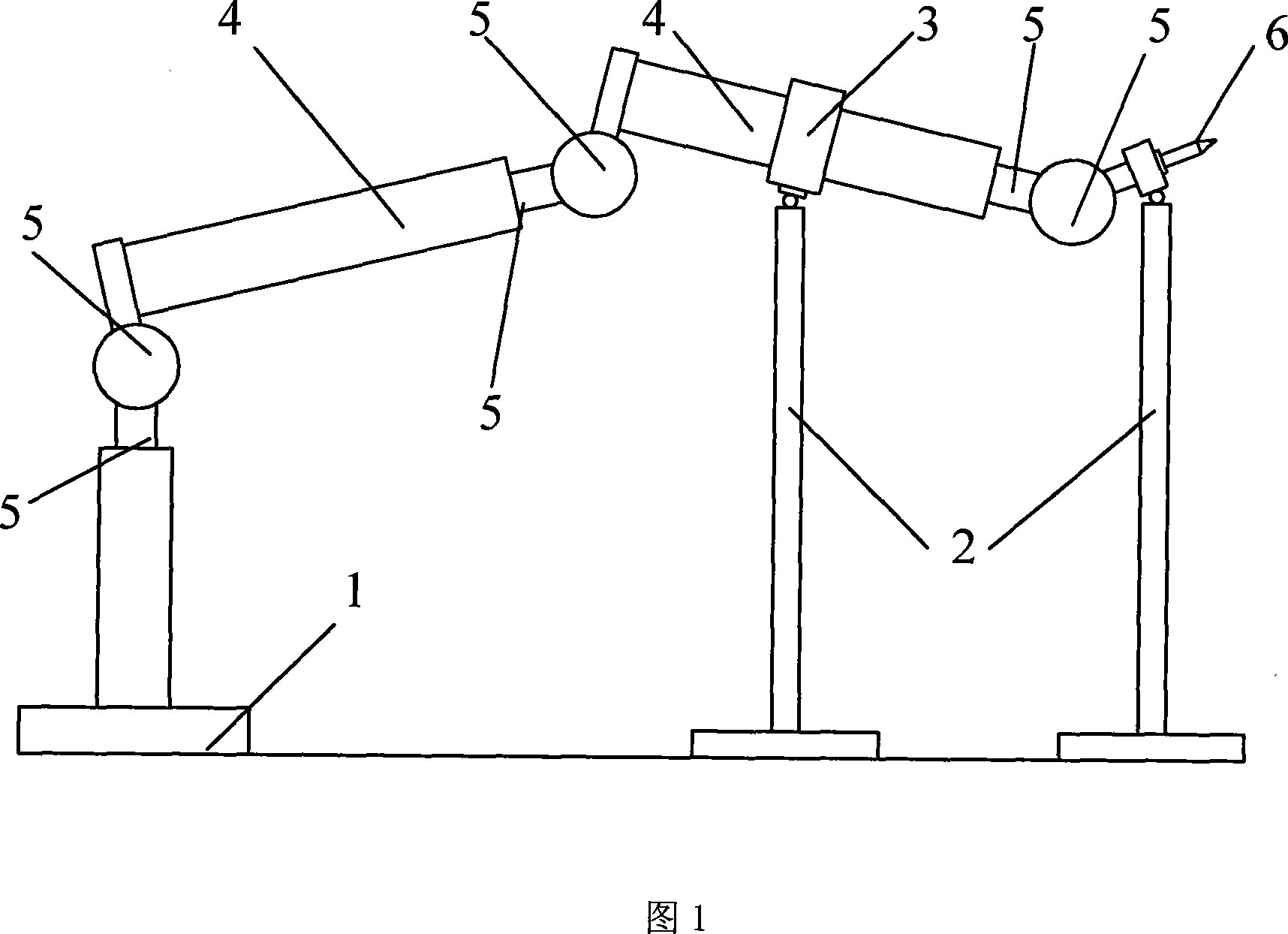 Six-freedom degree articulated flexible COMERO high precision calibration method