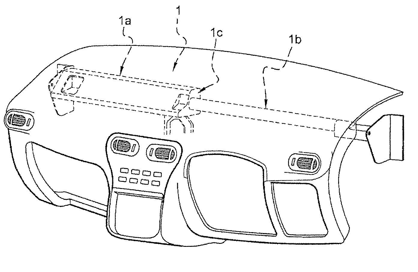 Air distribution duct in the passenger compartment of a motor vehicle