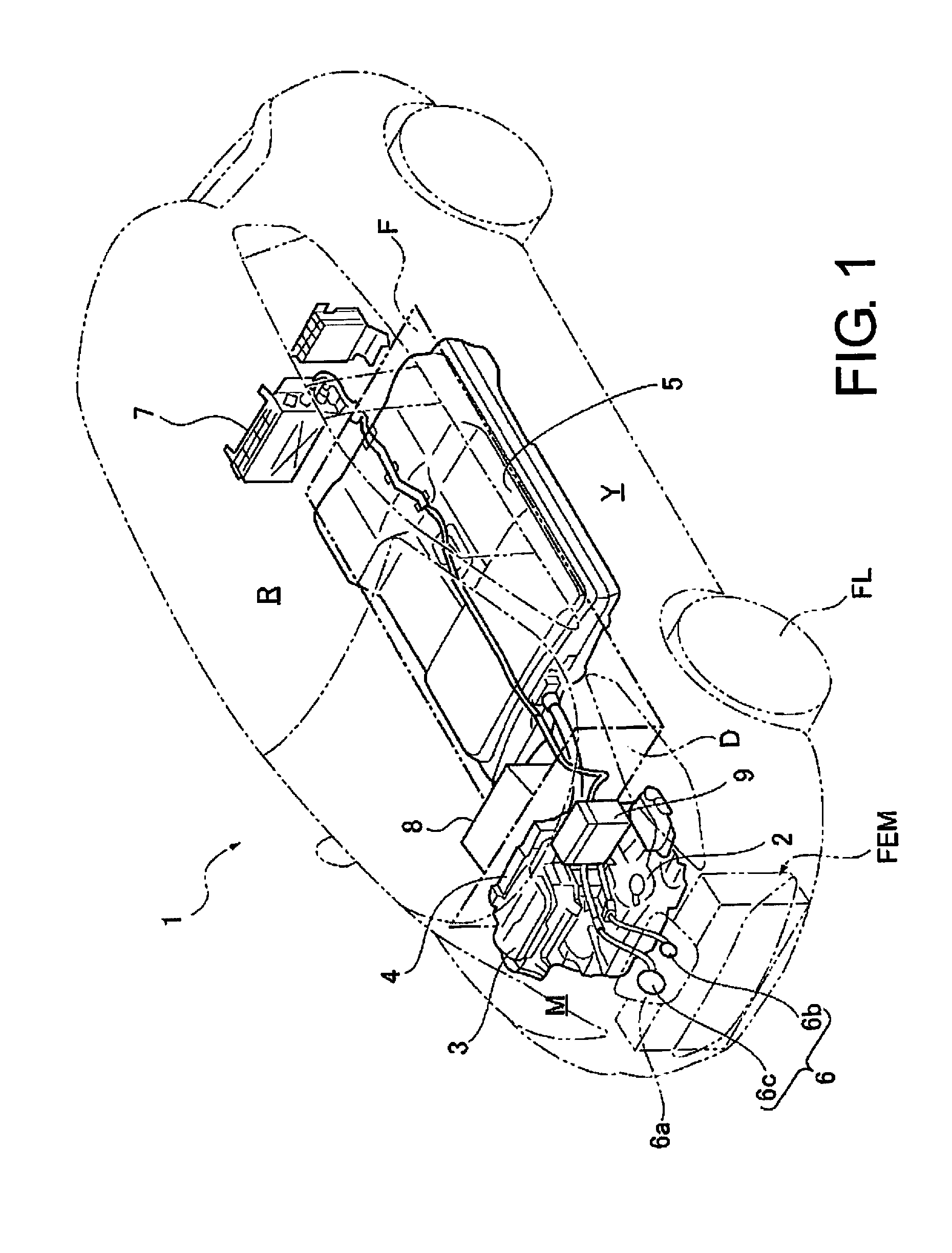 Vibration suppression structure for front-end module