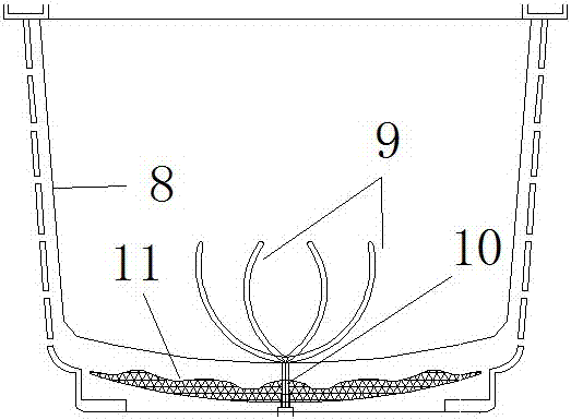 Root washing machine for washing soil at plant roots