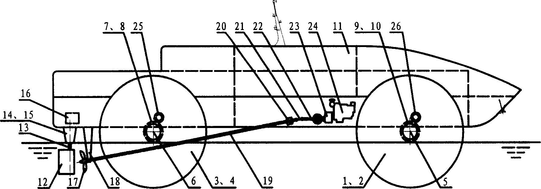 Wheel type ship shape