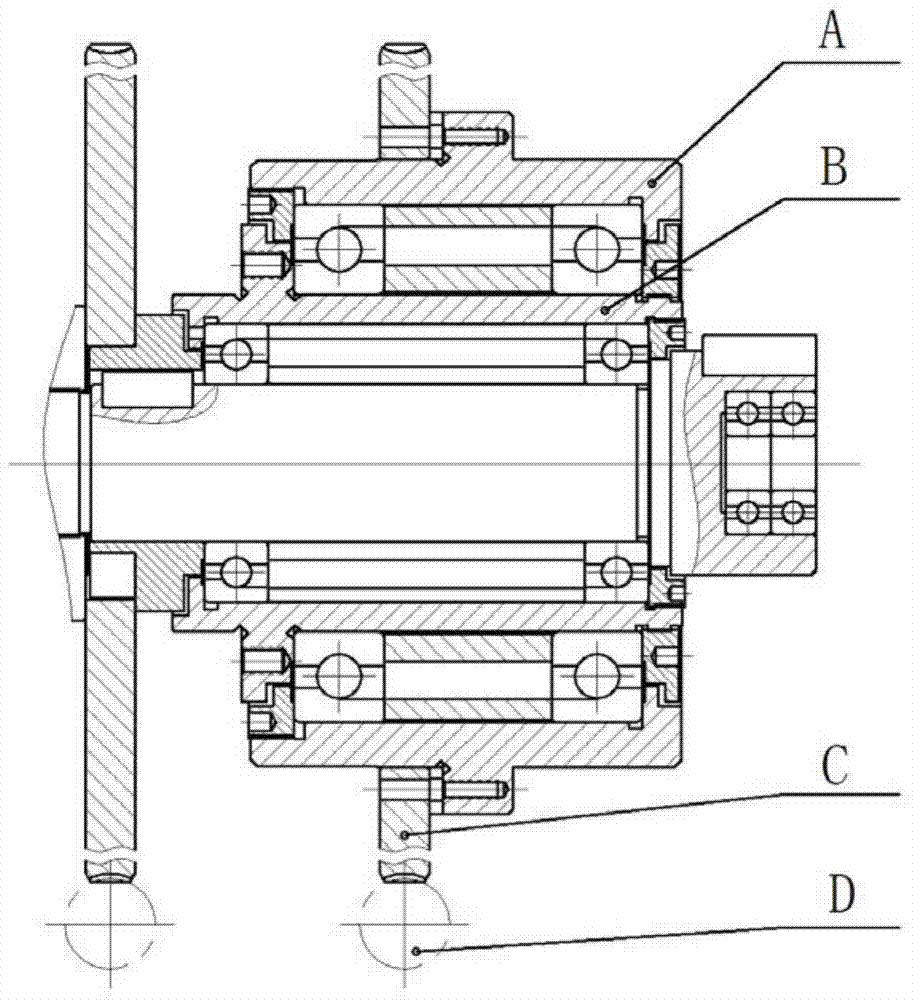 Hollow shaft goniometer device