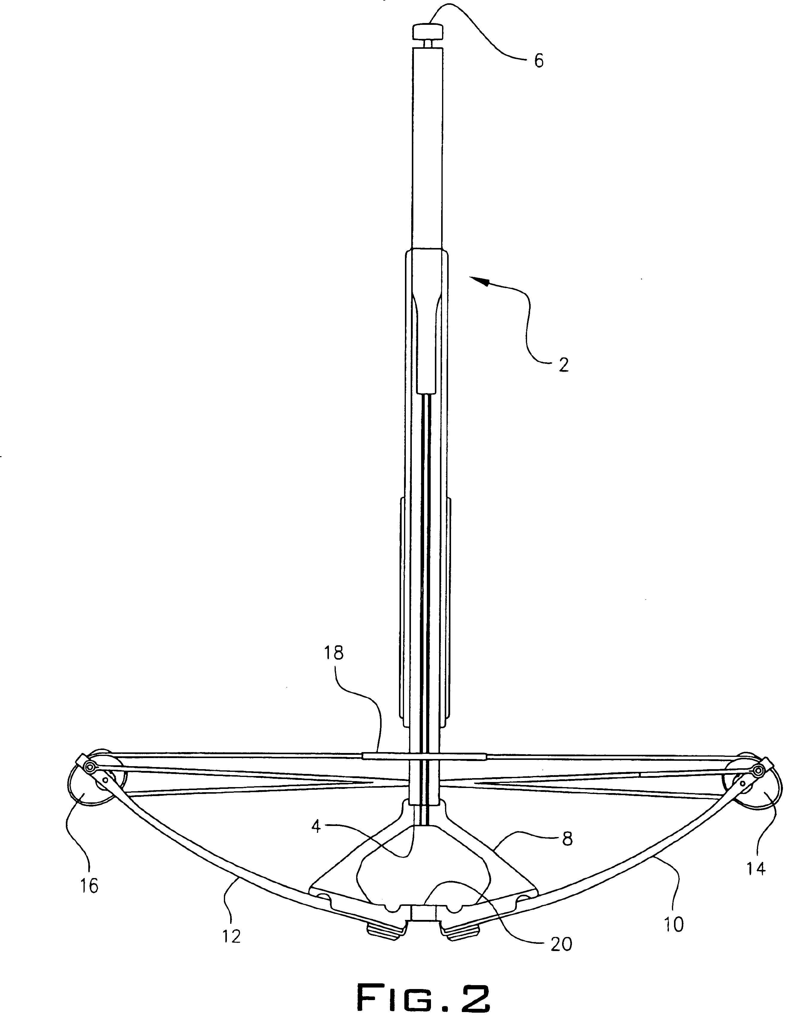 Crossbow with inset foot claw