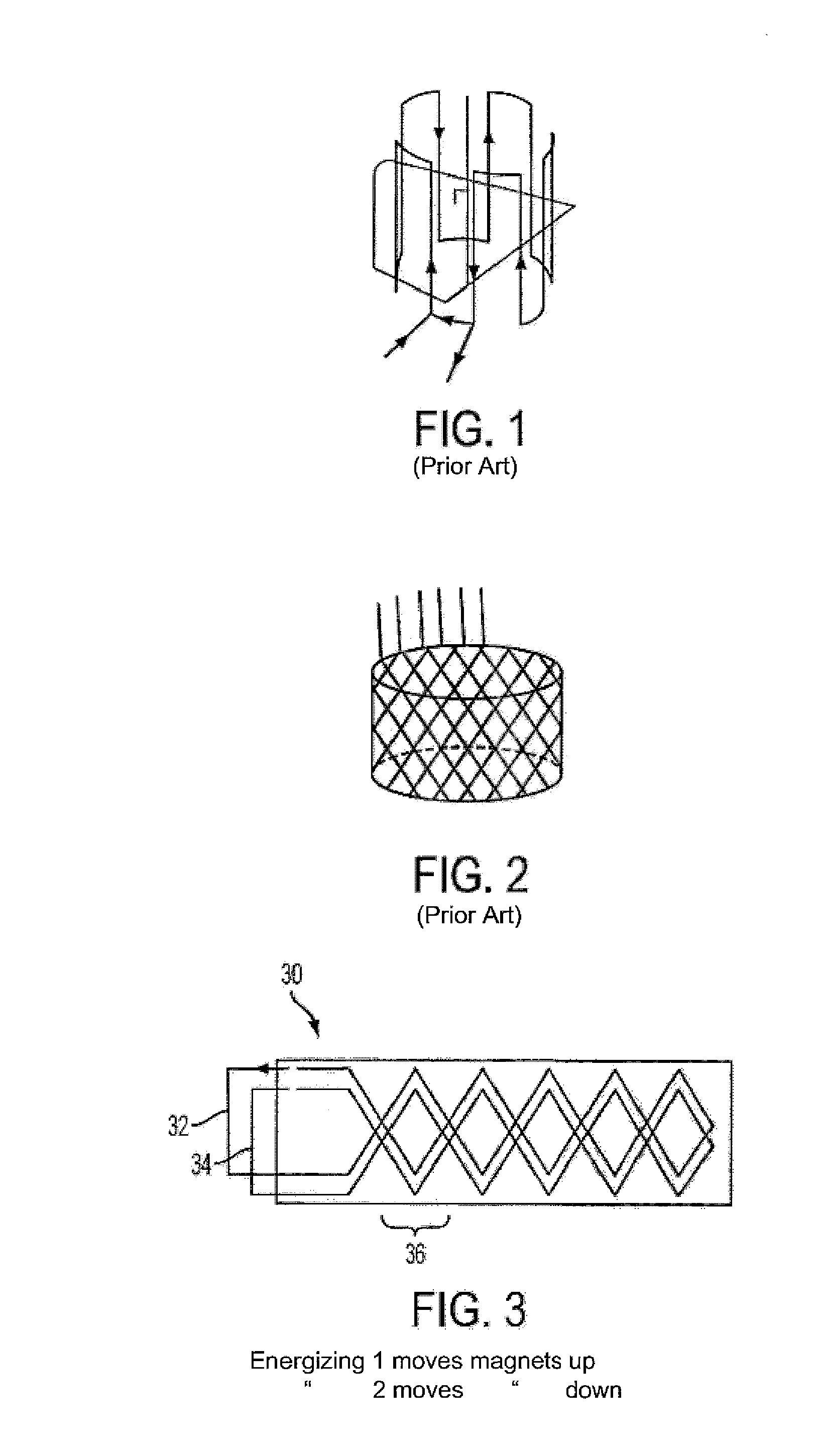 Magnetic bearing using displacement winding techniques