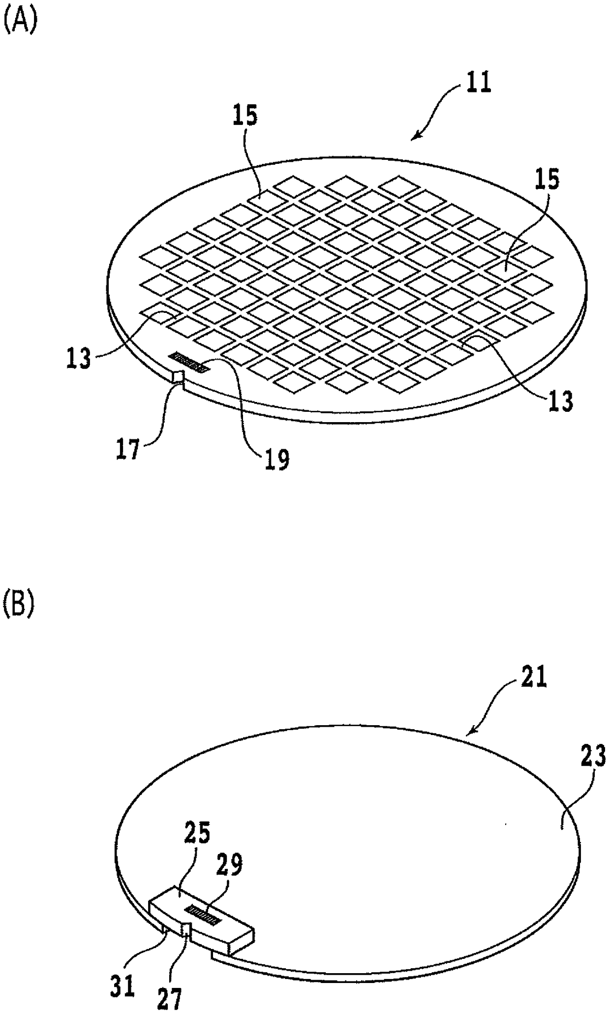 Wafer jig having identification mark