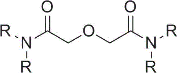 Method for synthesizing diamide podand extraction agent