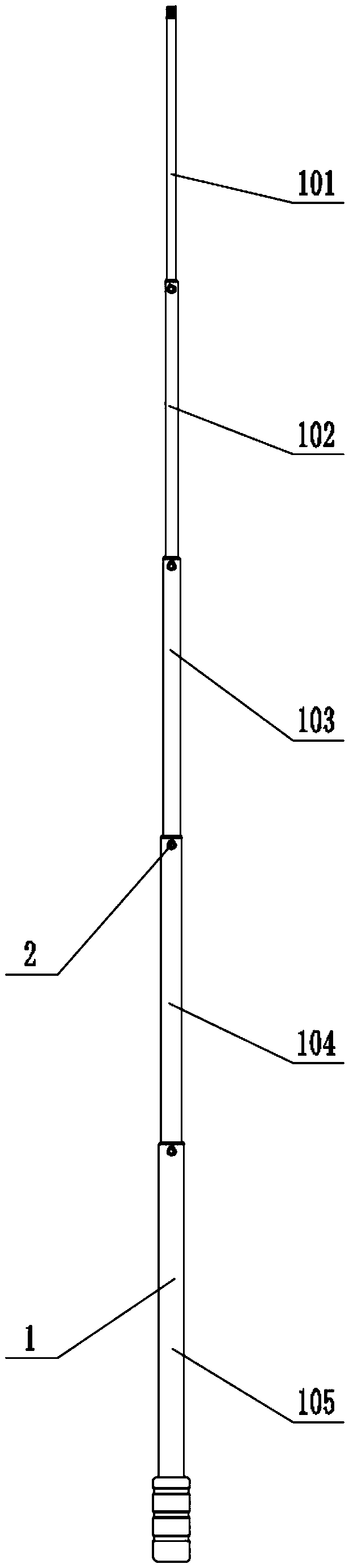 Outdoor high-rod cicada catching device for forestry