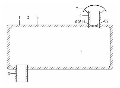 Solar water heater water tank with automatic balance heat insulation valve