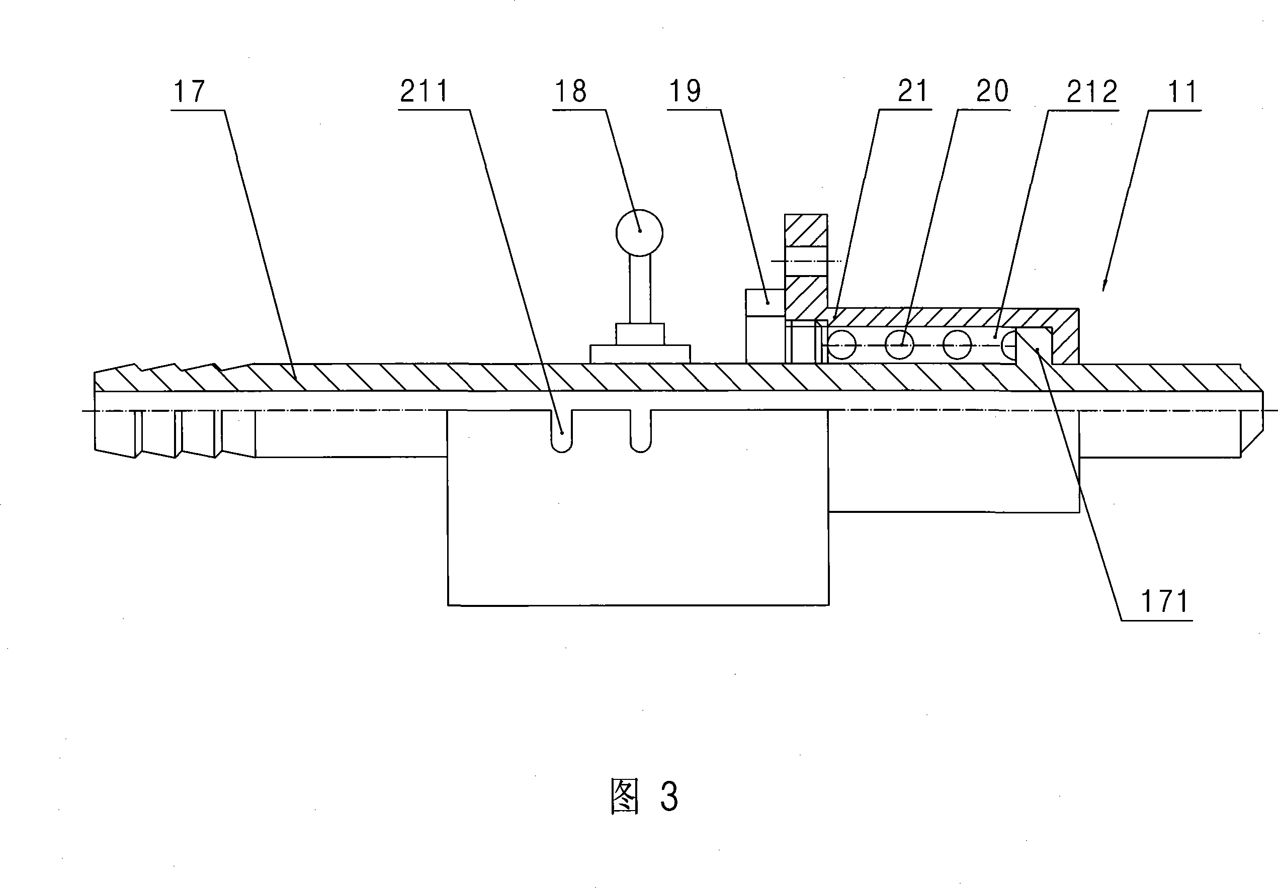 Bag extrusion device of the hanging bag type centrifugal machine