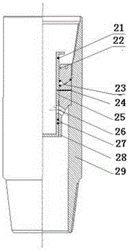 Oil and gas well cementation tubular column and well cementation method