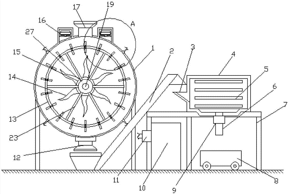 Processing device for corn straw returning