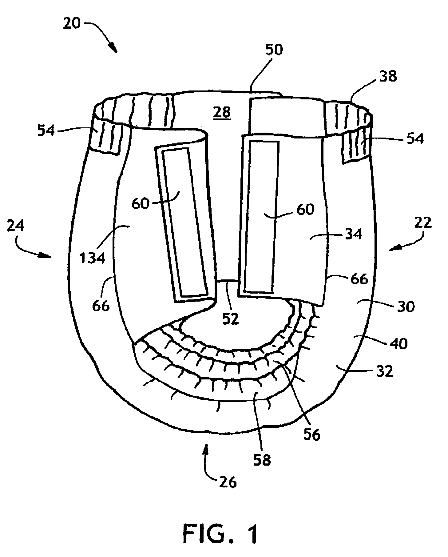 Absorbent article featuring a laminated material with a low Poisson's Ratio