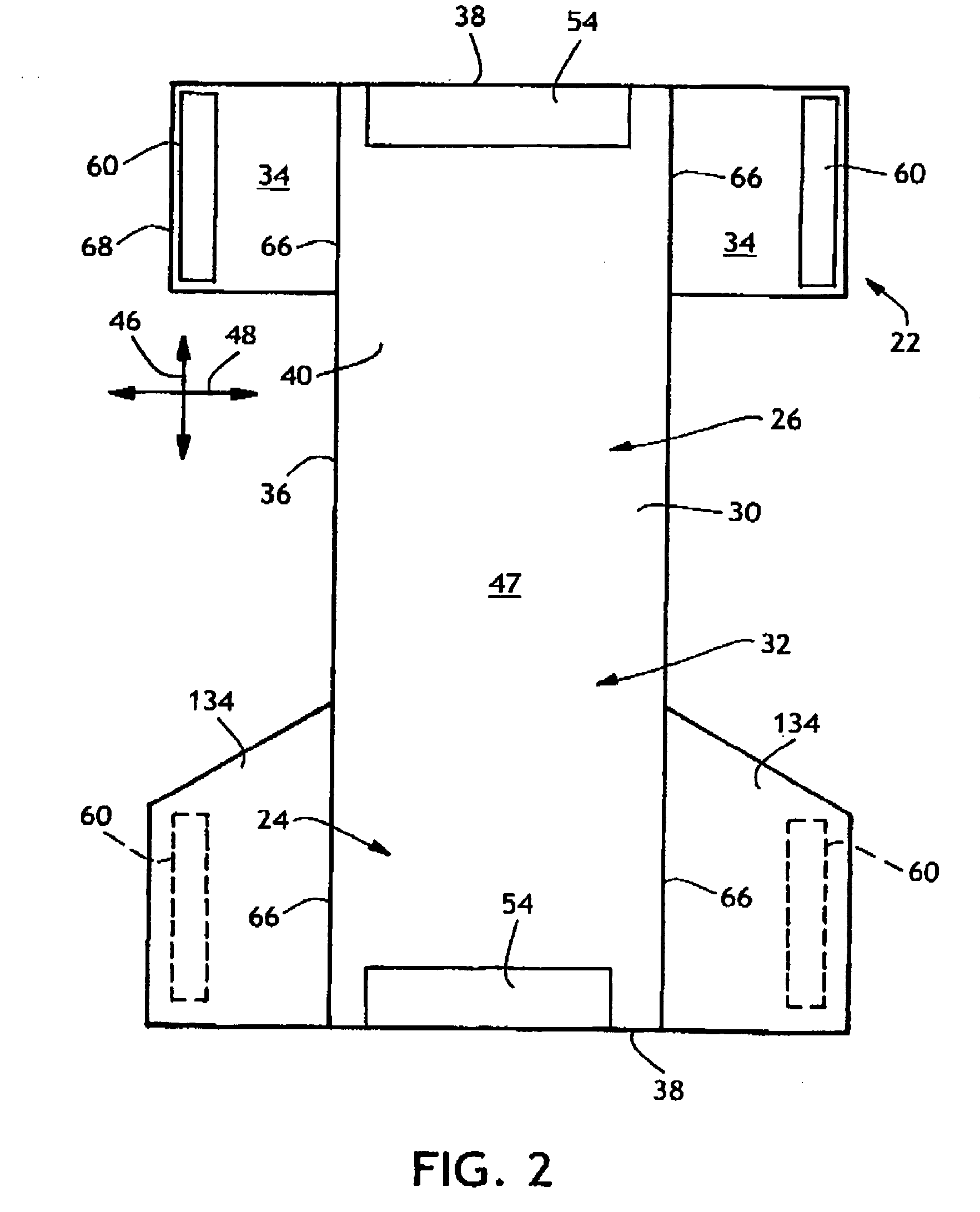 Absorbent article featuring a laminated material with a low Poisson's Ratio