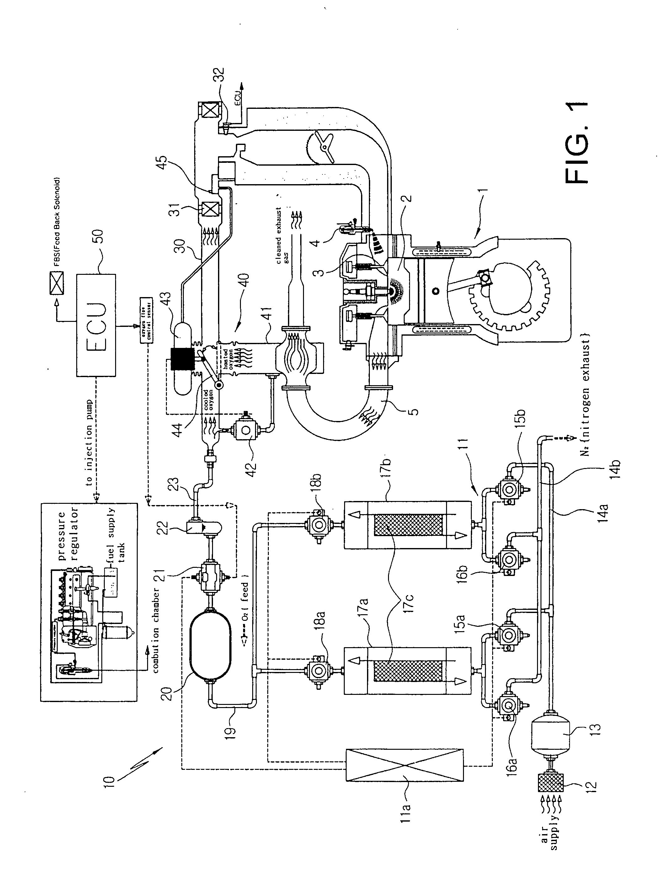 Low-Fuel Consumption and Low Pollution Combustion System for Supplying Vehicle Engine With Mixture of Fuel and Oxygen