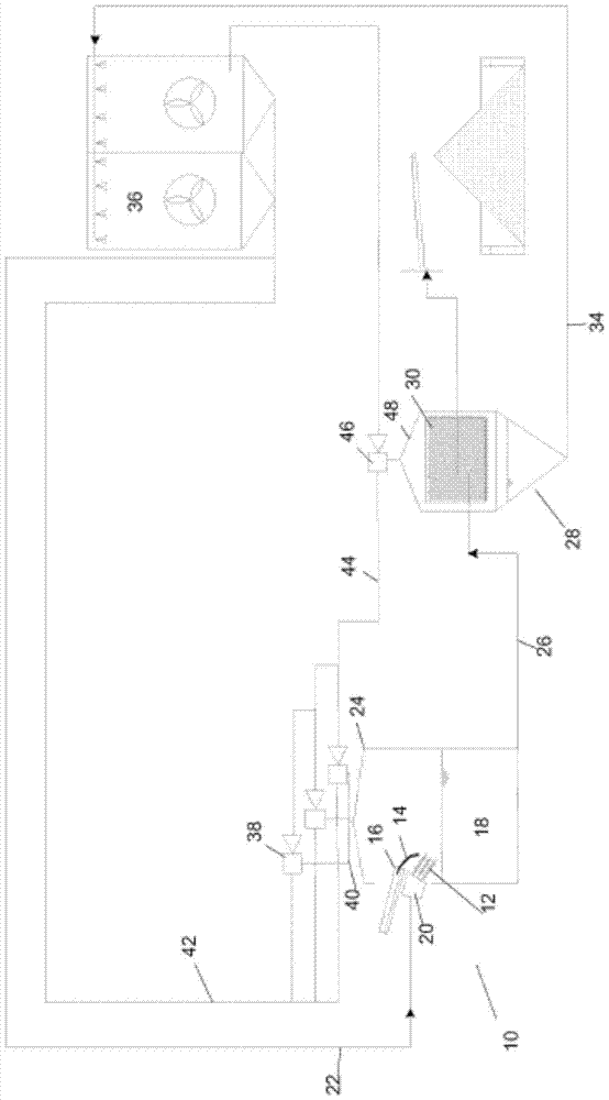 Steam condensation system for granulation plant