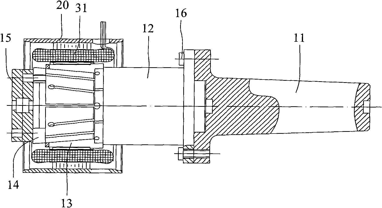 Processing method and device of alternating-current permanent-magnet servo motor stator