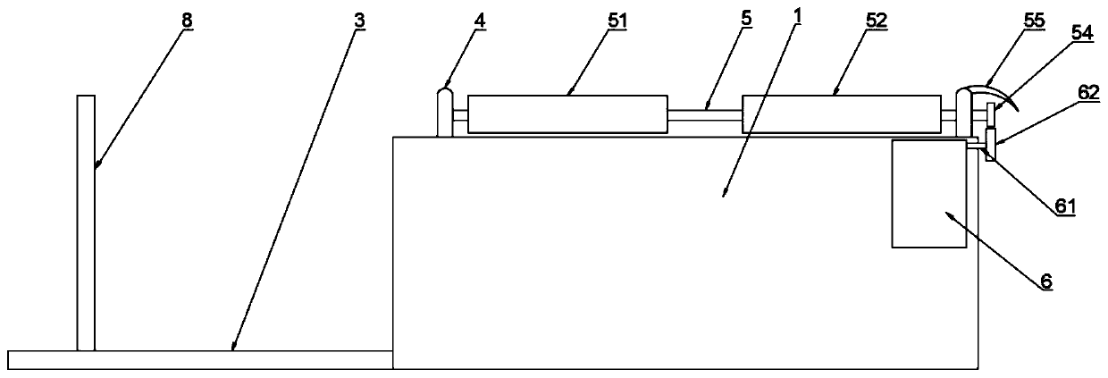 Guide rail rotation device for cutting machine