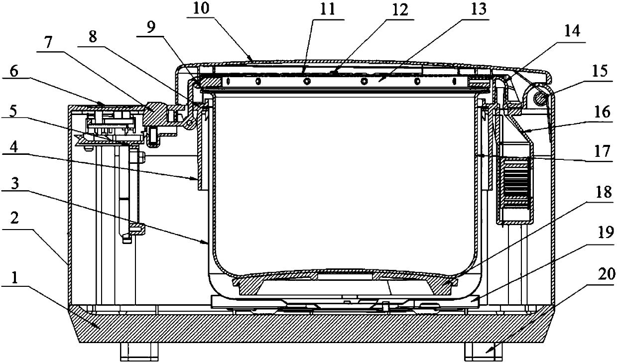 Improved novel anti-overflow pot