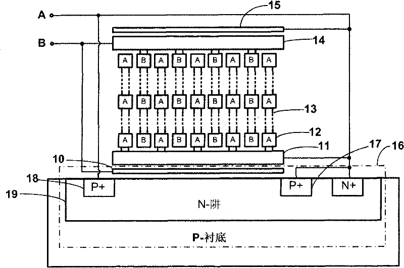 High-density low-parasitic capacitor