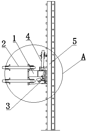 Attached lifting scaffold servo triggering anti-drop device