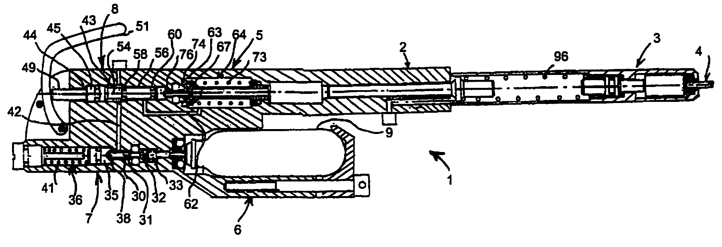 Single-blow shockwave generation device