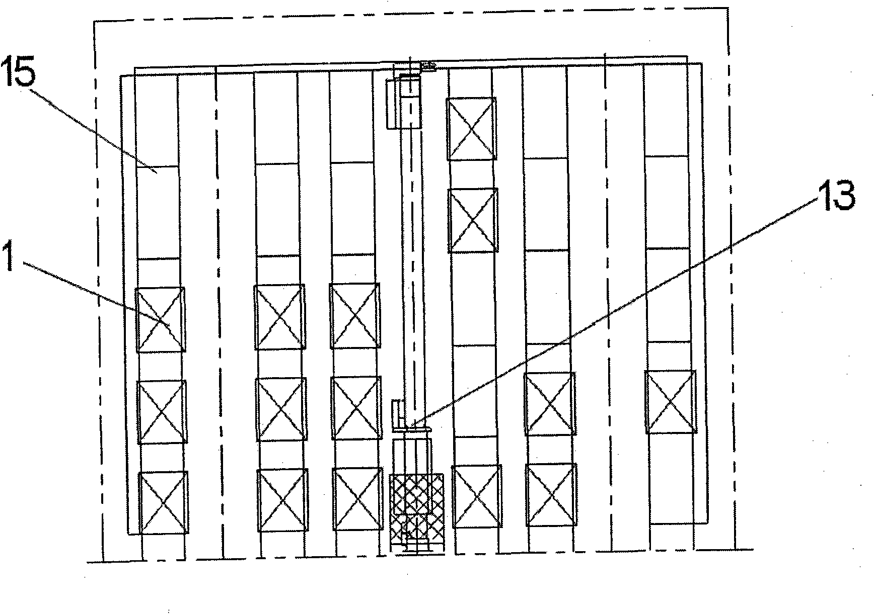 Automatic book storing and withdrawing device for library