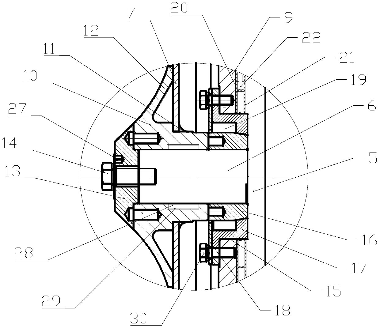 High-sealing gas pressurization centrifugal blower