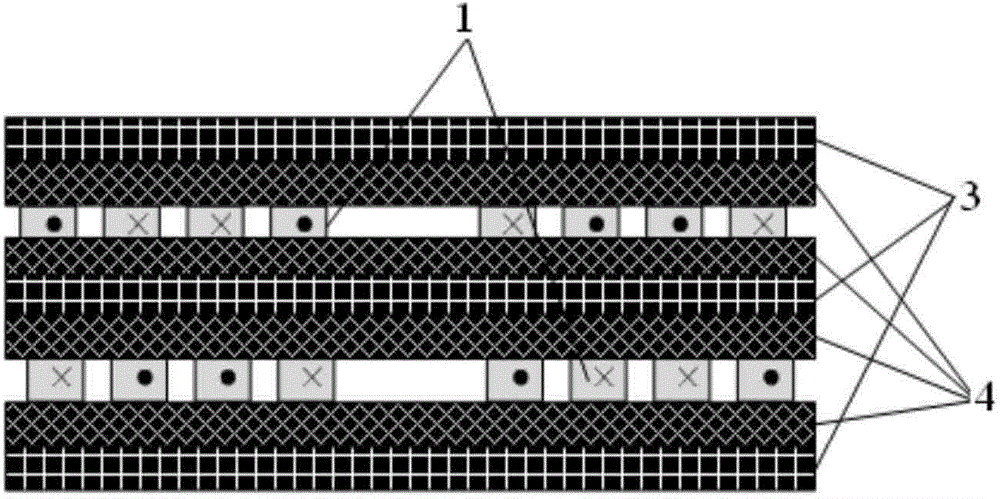 Electric heating sheet capable of inhibiting magnetic field and design method