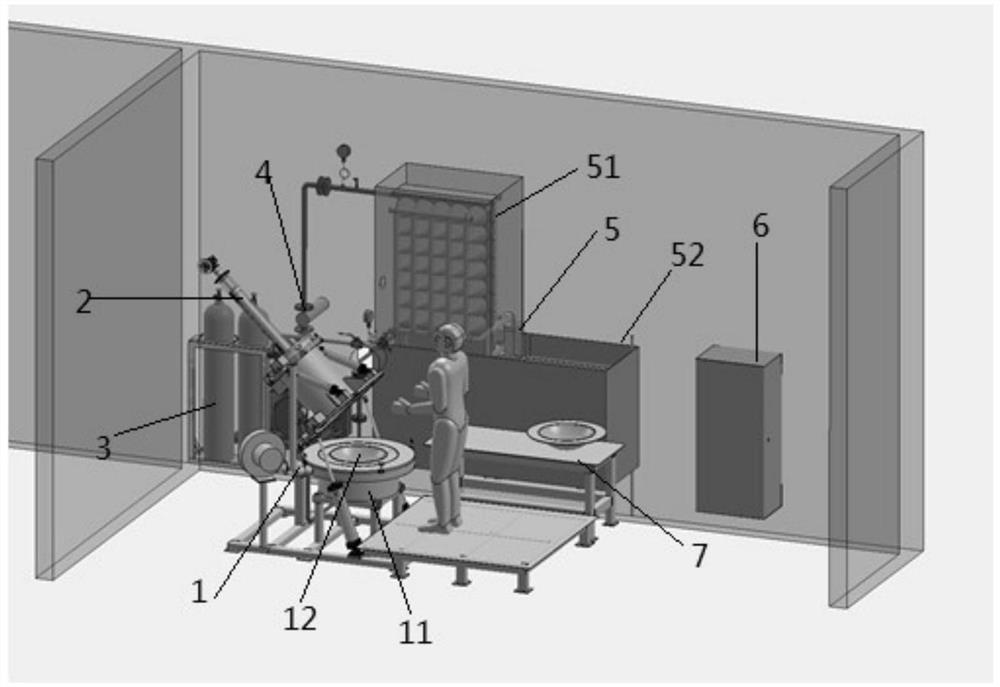 Magnesium alloy chip vacuum frit system