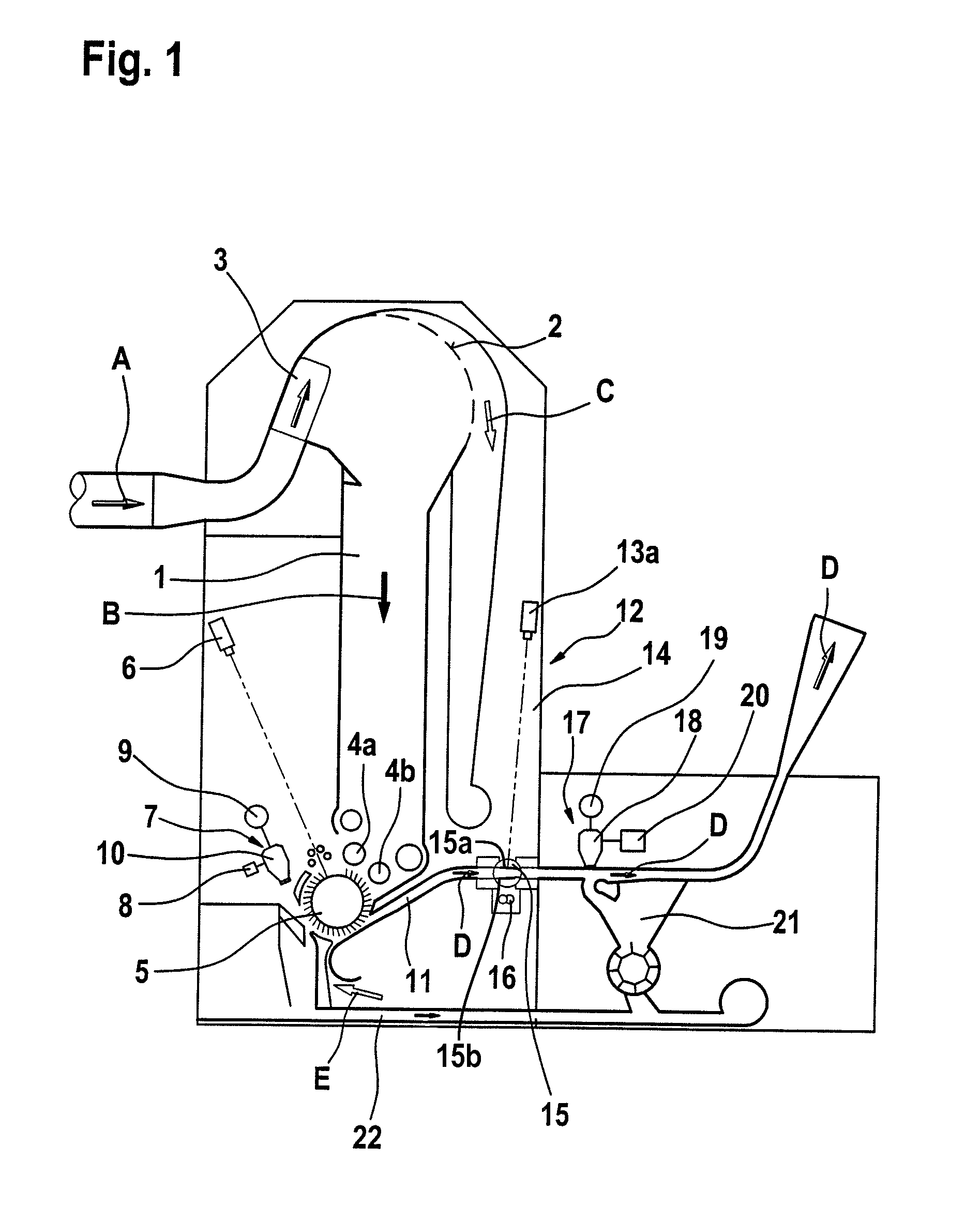 Apparatus in spinning preparation for separating foreign objects at conveying equipment for fibre material