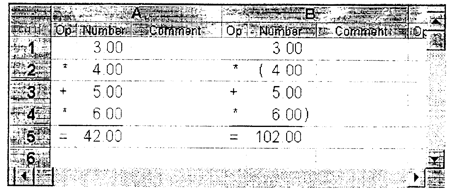 System and method for calculation using vertical parentheses