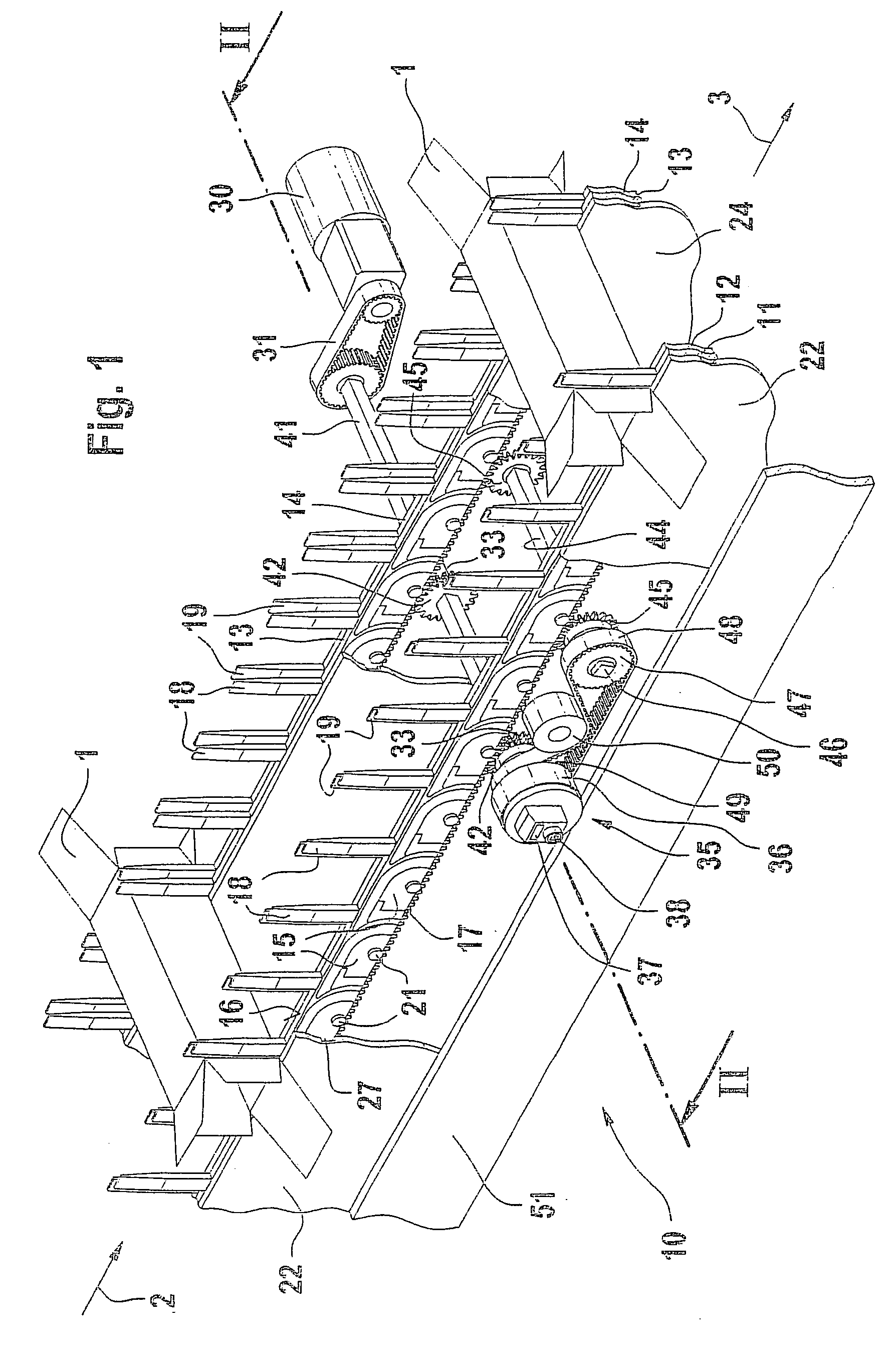 Transport device for objects in packaging machines