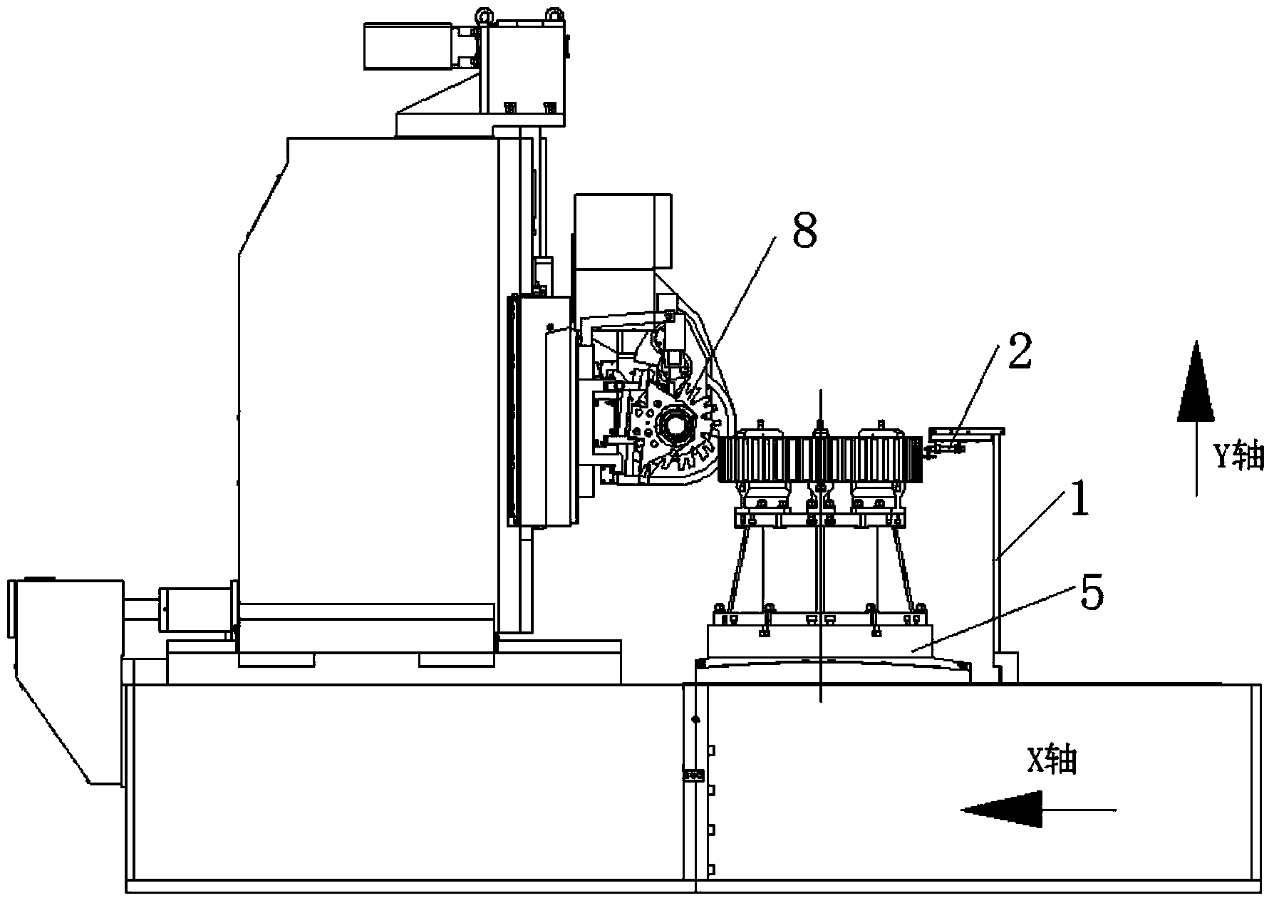 Automatic tooth aligning mechanism for large-sized gear hobbing machine and tooth aligning method thereof