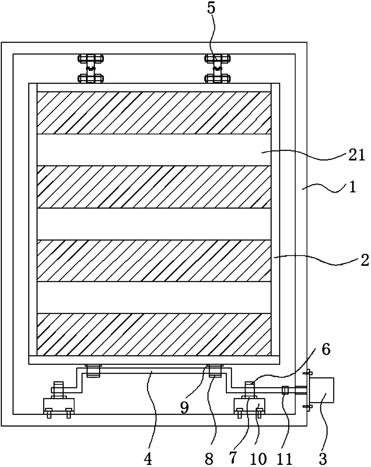 Swing type air guide device based on crankshaft