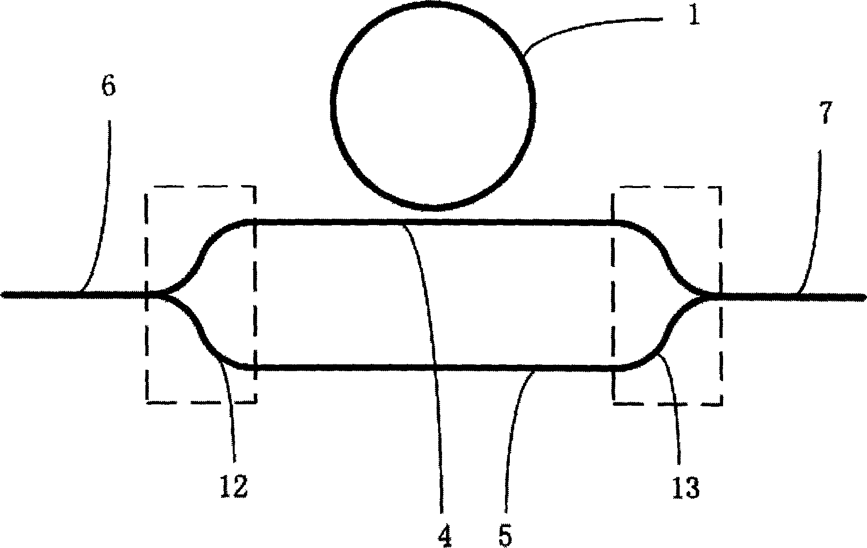 Mach-Zehnder light intensity modulator with annulet in non-equilibrium coupled structure