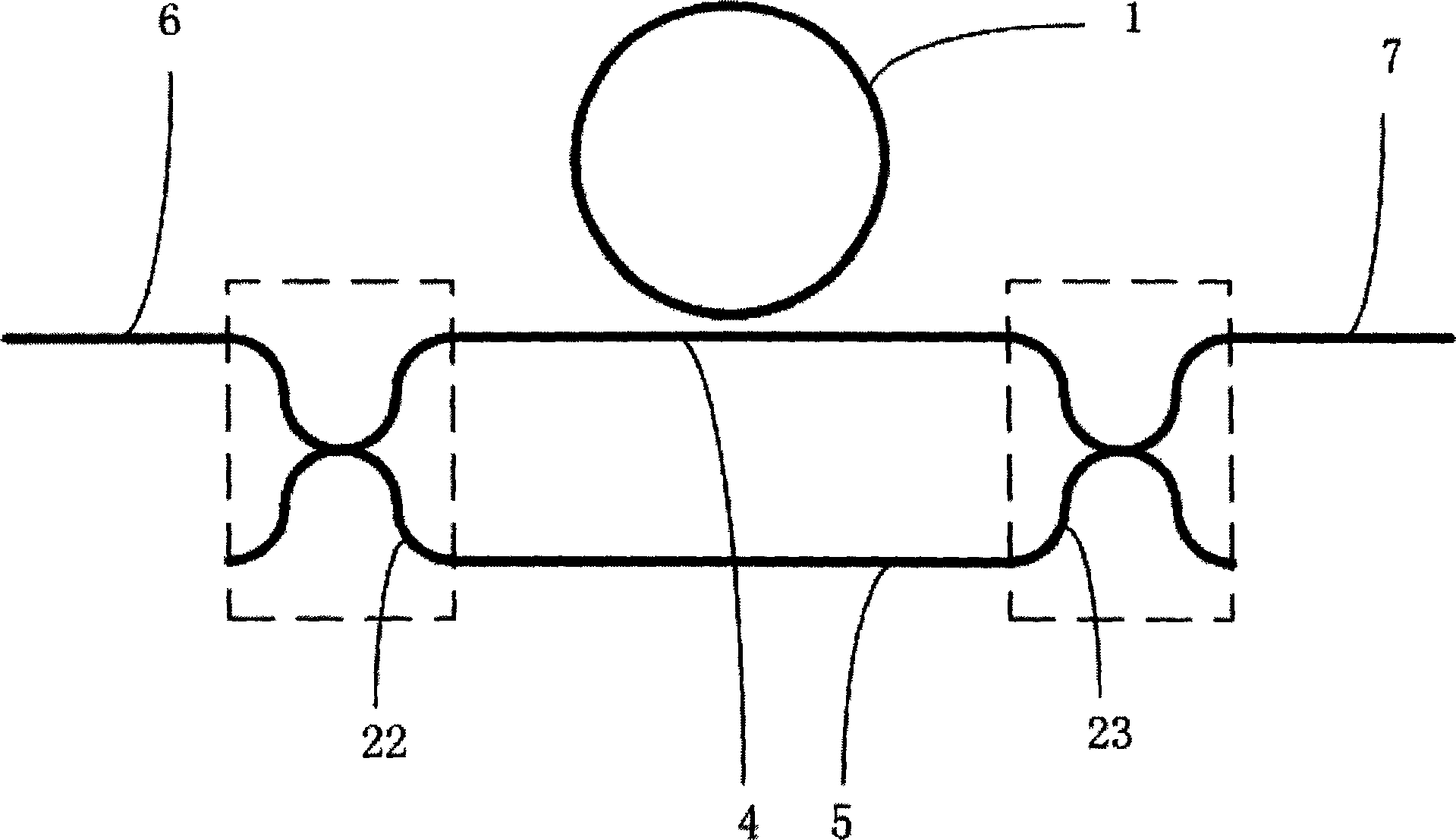 Mach-Zehnder light intensity modulator with annulet in non-equilibrium coupled structure