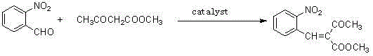 Preparation method of methyl 2-nitrobenzal acetoacetate