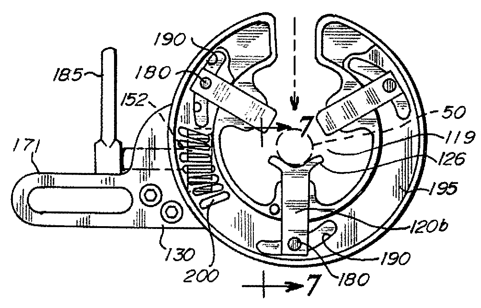 Retracting containment arrow rest