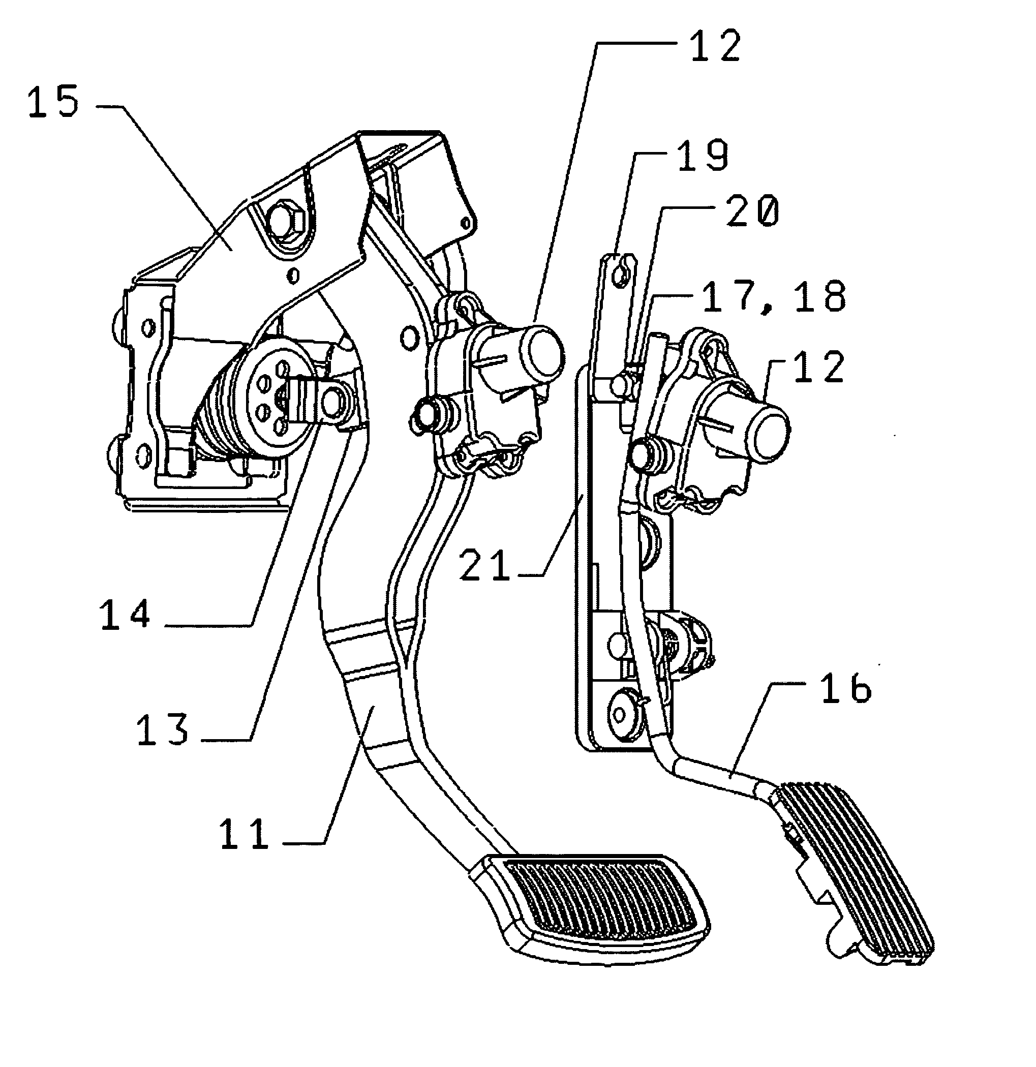 Adjustable pedal assembly