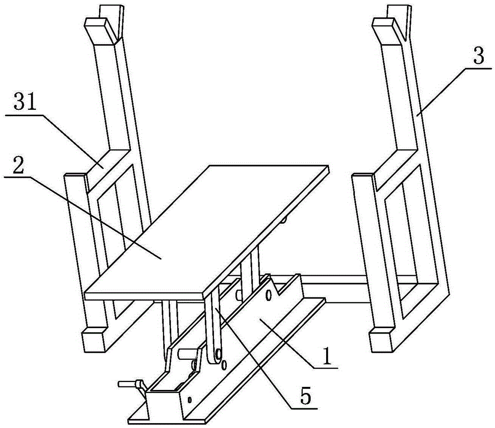 Liftable bench pressing device with safety protection function