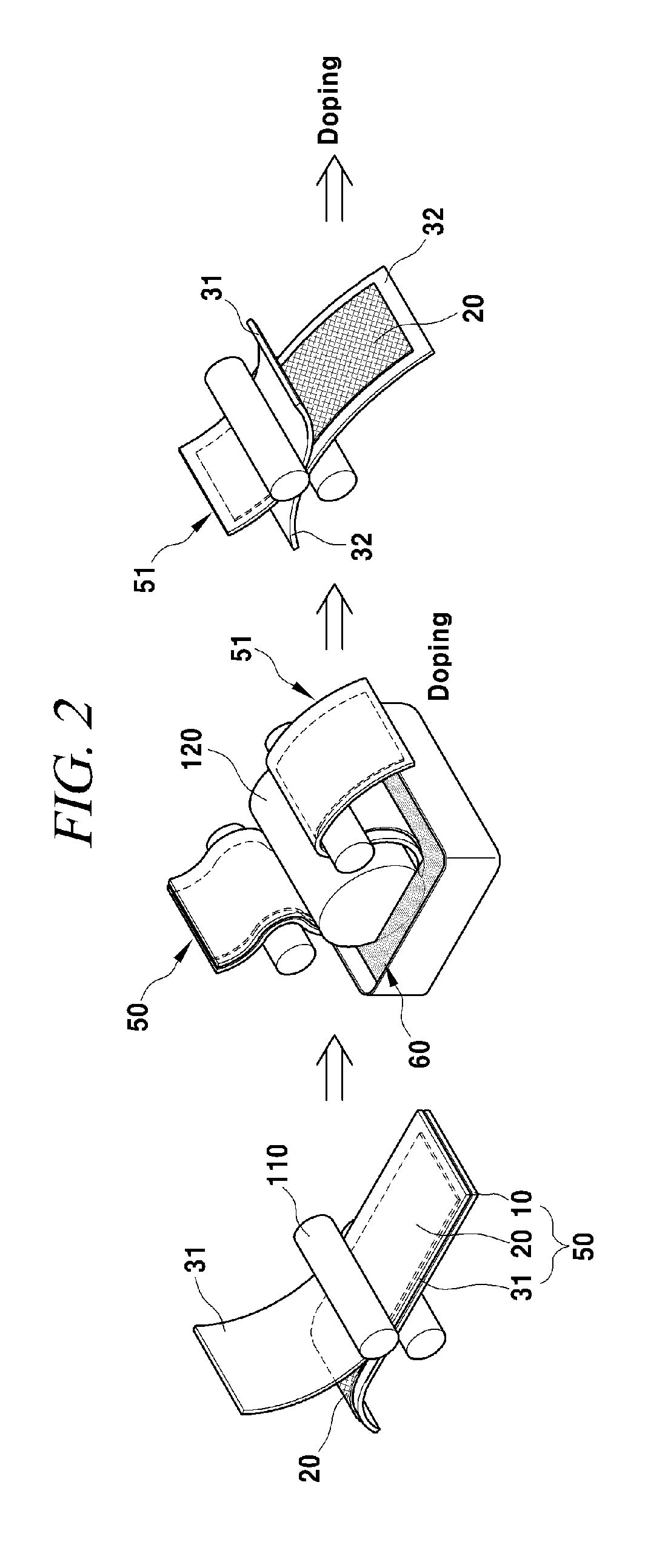 Roll-to-roll doping method of graphene film, and doped graphene film