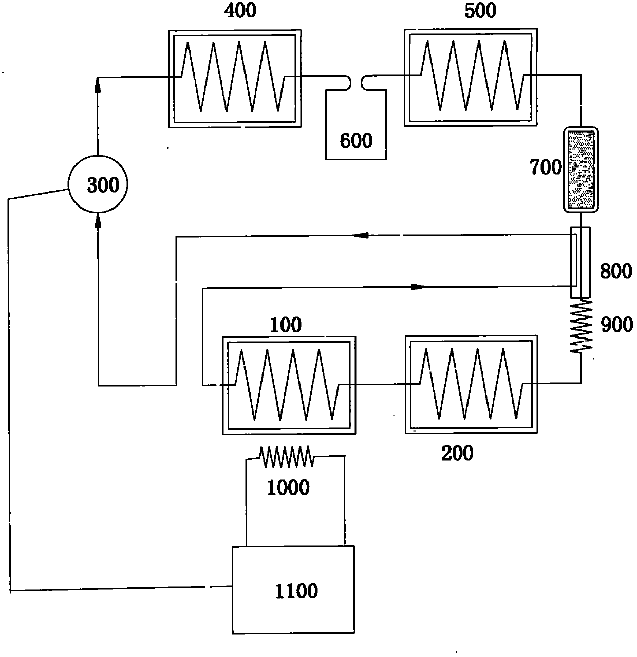 Direct cooling refrigerator