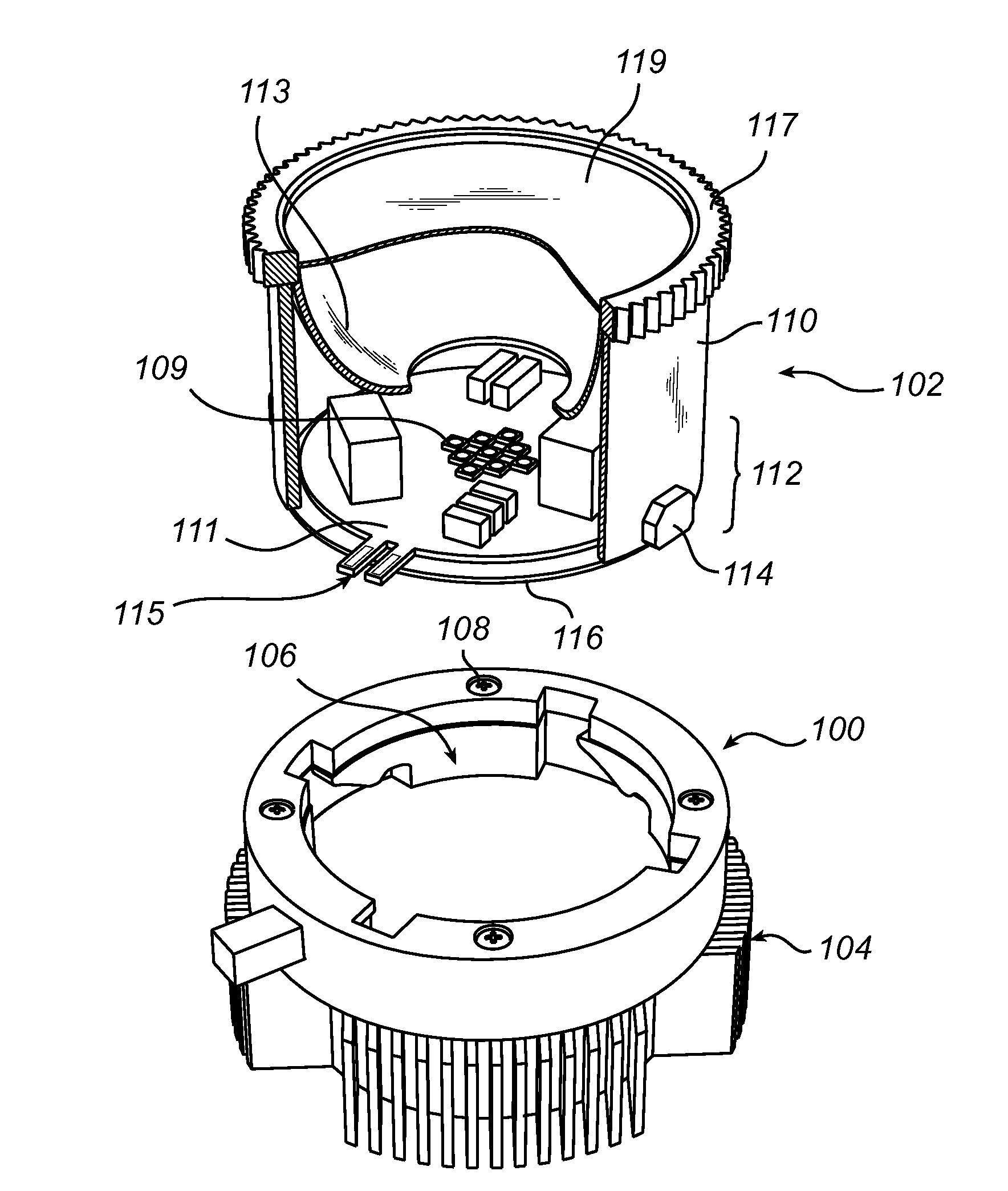 Connector for connecting a component to a heat sink