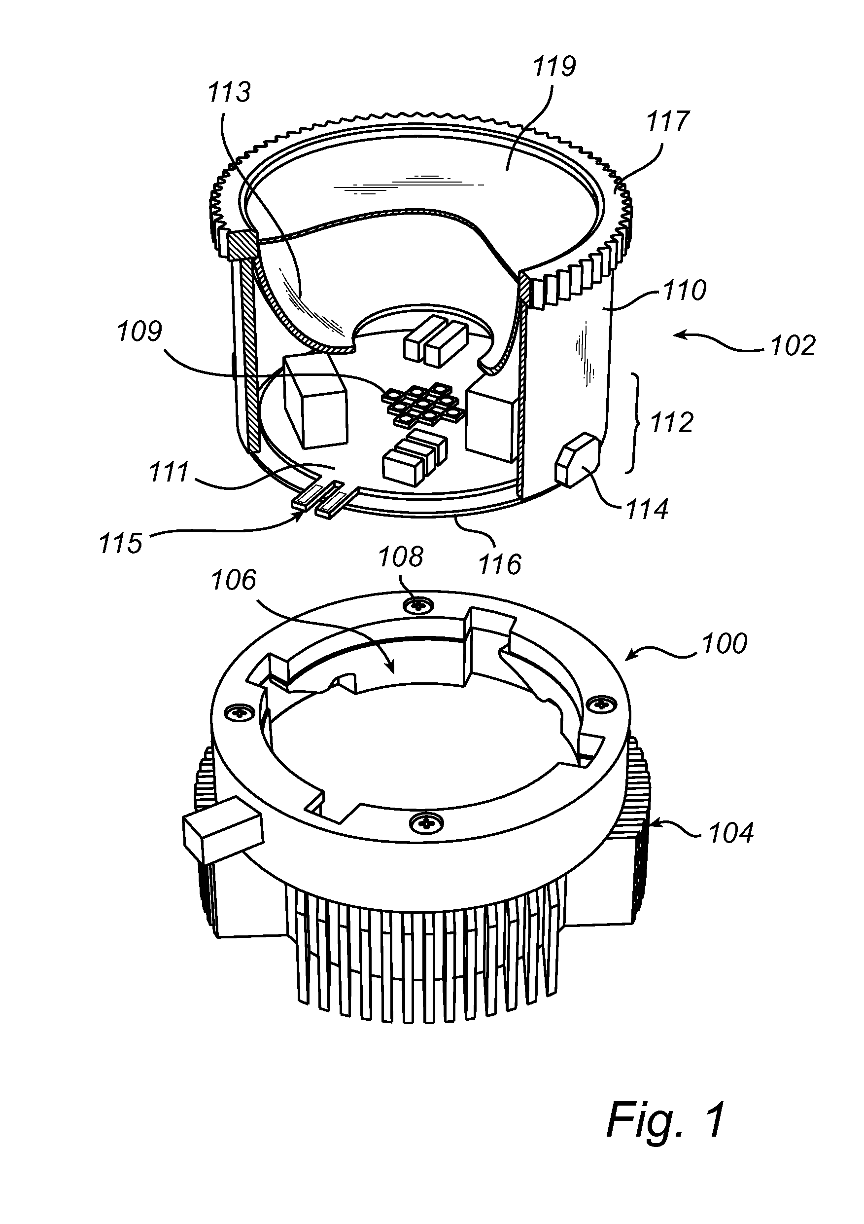 Connector for connecting a component to a heat sink