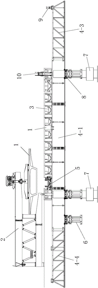 Segment splicing box girder erection and construction technology based on descending bridge girder erection machine